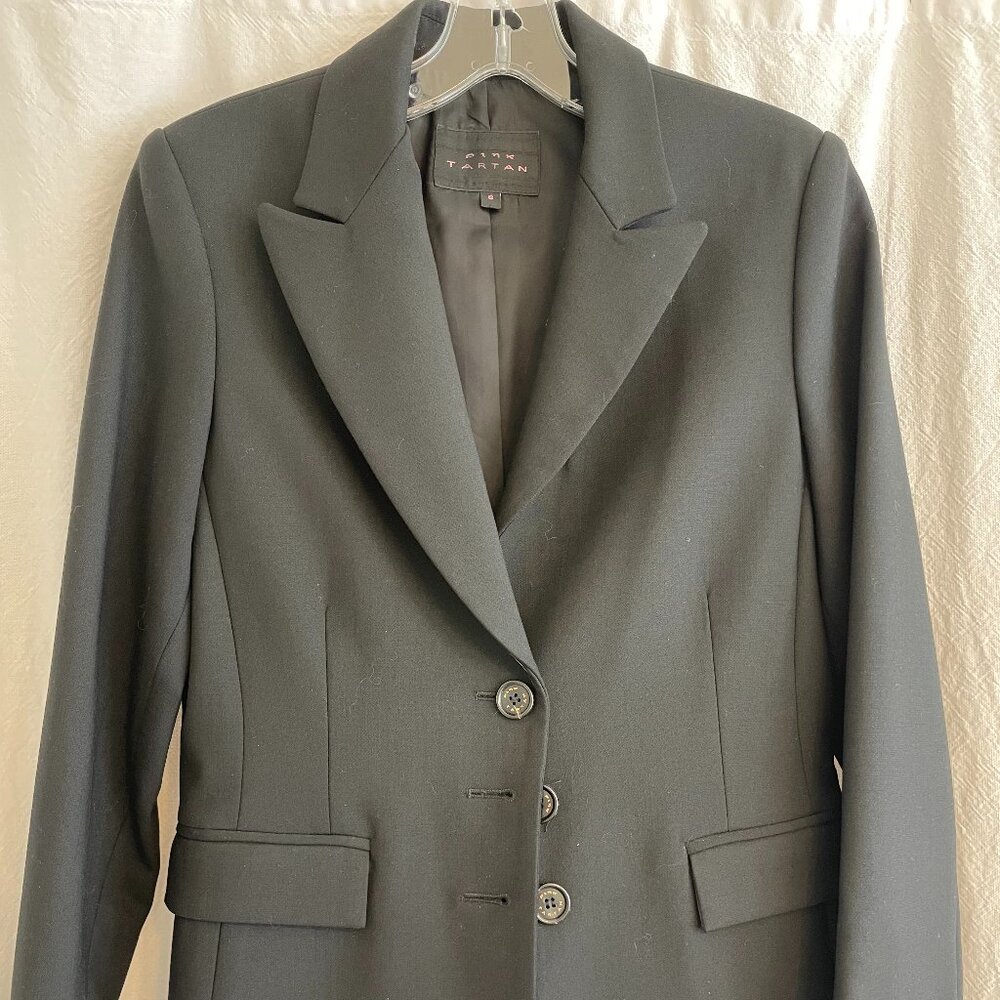Pink Tartan black blazer, size 8